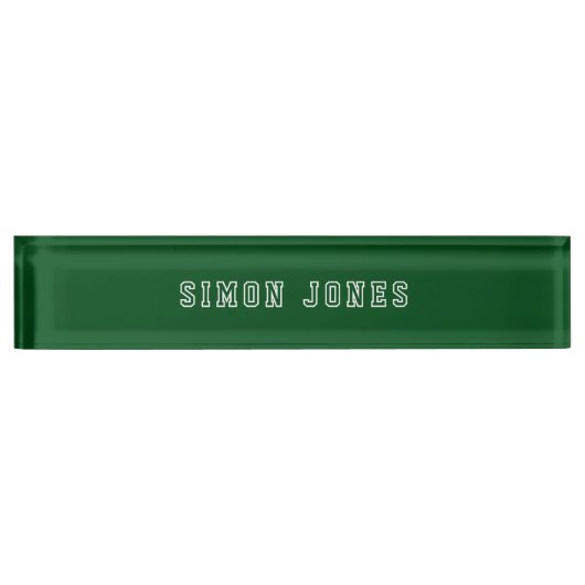 Luxe Modern Retro groen Naambordje (Voorkant)