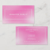 Luxe Modern Roze Paarse Creatieve Sjabloon Visitekaartje (Voorkant / Achterkant)