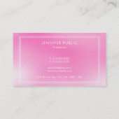 Luxe Modern Roze Paarse Creatieve Sjabloon Visitekaartje (Achterkant)