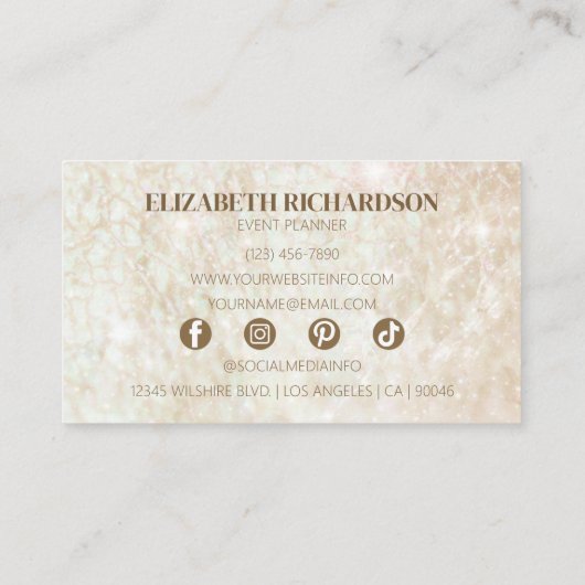 Luxe Modern Trendy Elegant Eenvoudig Minimalistisc Visitekaartje (Achterkant)