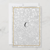 Luxe modern wit goud glitter Pensioen Party Kaart (Achterkant)