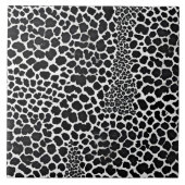 Luxe modern wit luipaard Elegant Collectie Tegeltje (Voorkant)