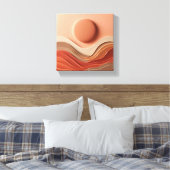 Luxe moderne 3D-abstract - Gelaagde heuvel Canvas Afdruk (Insitu (Slaapkamer))