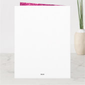Luxe Moderne Aanpasbare Roze Glitters Kaart (Achterkant)