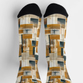 Luxe moderne abstracte aardetonen maatwerk sokken (Top)