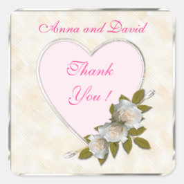 Luxe Moderne Bloemstuk Voeg Uw Tekst Toe Vierkante Sticker