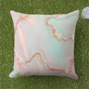 Luxe Moderne Blush Roze Zachte Mint Goud Collectie Buitenkussen