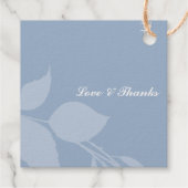 Luxe moderne bruiloft Dusty Blue Bedankjes Labels (Achterkant)