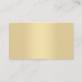 Luxe, moderne elegant Faux Gold White Professional Visitekaartje (Achterkant)