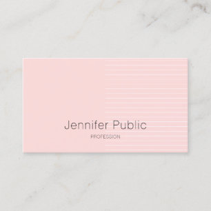 Luxe moderne elegante design roze professional visitekaartje