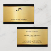 Luxe moderne elegante glamour gouden Sjabloon Visitekaartje (Voorkant / Achterkant)
