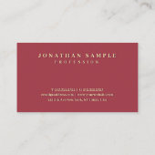 Luxe moderne elegante gouden kleur tekst Sjabloon Visitekaartje (Achterkant)