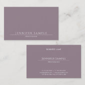 Luxe Moderne Elegante Salon Eenvoudige Plain Trend Visitekaartje (Voorkant / Achterkant)