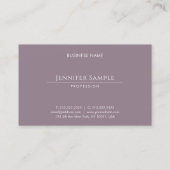 Luxe Moderne Elegante Salon Eenvoudige Plain Trend Visitekaartje (Achterkant)