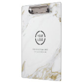 Luxe moderne faux goudmarmer company logo klembord (Links)