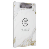 Luxe moderne faux goudmarmer company logo klembord (Rechts)