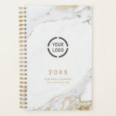 Luxe moderne faux goudmarmer company logo planner (Voorkant)