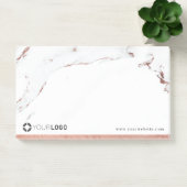 Luxe moderne faux roos goudmarmer logo post-it® notes (Kantoor)