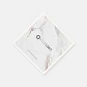 Luxe moderne faux roos goudmarmer logo servet (Hoek)