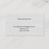 Luxe Moderne Faux Textuur Grijs en Zwart Visitekaartje (Achterkant)