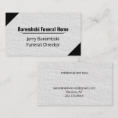 Luxe Moderne Faux Textuur Grijs en Zwart Visitekaartje (Voorkant / Achterkant)