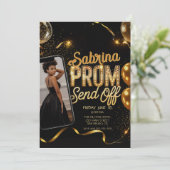Luxe Moderne Foto Prom Stuur Uit Afstuderen Kaart (Staand voorkant)