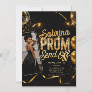 Luxe Moderne Foto Prom Stuur Uit Afstuderen Kaart