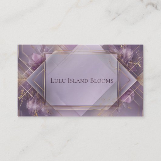 Luxe moderne geometrische art deco visitekaartje (Voorkant)