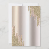 Luxe Moderne Glitterdruppels Goud Sweet 16 Kaart (Achterkant)