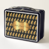 Luxe, moderne Gold Cat-add Jouw tekst (Voorkant)