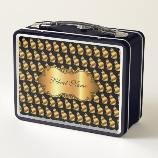 Luxe, moderne Gold Cat-add Jouw tekst (Achterkant)