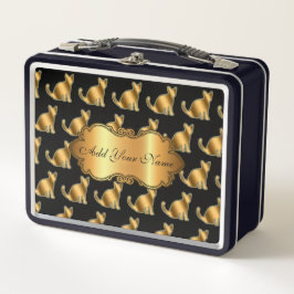 Luxe, moderne Gold Cat-add Jouw tekst