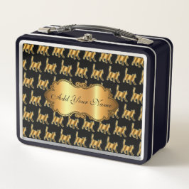 Luxe, moderne Gold Cat-add Jouw tekst