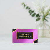 Luxe, moderne Gold Pink Professional Visitekaartje (Staand voorkant)