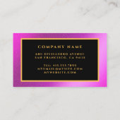 Luxe, moderne Gold Pink Professional Visitekaartje (Achterkant)