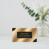 Luxe, moderne Gold Professional Visitekaartje (Staand voorkant)
