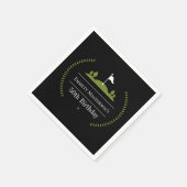 Luxe moderne golfer 50e verjaardag partij golf servet (Hoek)