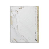 Luxe, moderne goudbruine gepersonaliseerde feestar notitieblok (Linkerzijde)