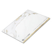 Luxe, moderne goudbruine gepersonaliseerde feestar notitieblok (Schuin)