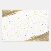 Luxe moderne gouden elementen elegante geometrisch inpakpapier vel (Voorkant 3)