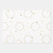 Luxe moderne gouden elementen elegante geometrisch inpakpapier vel (Voorkant)