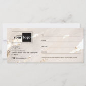 Luxe moderne gouden folie cadeaubon/certificaat (Voorkant)