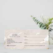 Luxe moderne gouden folie cadeaubon/certificaat (Staand voorkant)