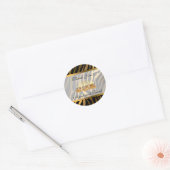 Luxe Moderne Gouden Tijger Voeg Uw Tekst Toe Ronde Sticker (Envelop)