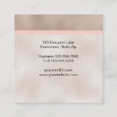 Luxe, moderne goudoliesmarmer van Roos Vierkante Visitekaartje (Achterkant)