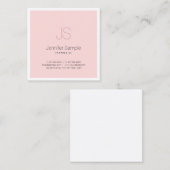 Luxe moderne grafische afbeelding ontwerp roze afb vierkante visitekaartje (Voorkant / Achterkant)