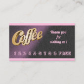Luxe moderne, gratis roze koffie visitekaartje (Voorkant)