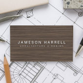 Luxe moderne houten architect, meubelontwerper visitekaartje