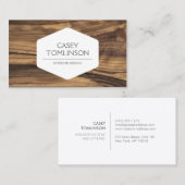 LUXE MODERNE HOUTKORRELONTWERPER VISITEKAARTJE (Voorkant / Achterkant)