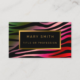 Luxe moderne kleurrijke tijger voegt Jouw tekst to Visitekaartje